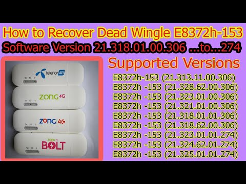 How to Recover ZONG, Huawei & Telenor E8372h-153 device | Telenor E8372-608