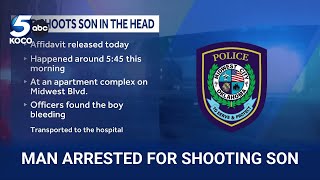 Midwest City father arrested after reportedly shooting son in the head