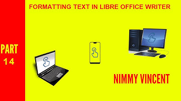 COMPUTER BASICS TUTORIAL - FORMATTING TEXT IN LIBRE OFFICE WRITER - PART 14 FOR STUDENTS