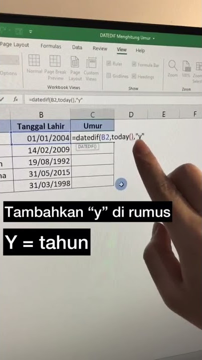 Cara Menghitung Umur di Excel dalam 60 Detik