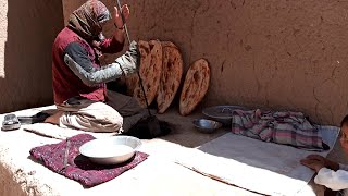 Daily rural life Life in the remote \ villages of Afghanistan Baking traditional rural bread