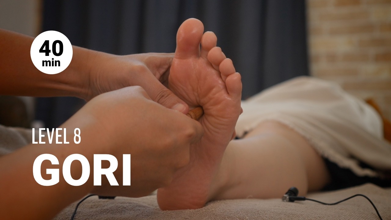 ごりごり足つぼ | 足つぼ修行女子 | 花粉症 | 30代女性 | 左足