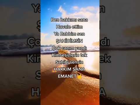 BEN HAKKIMI SANA HAVALE ETTİM!! (YARABBİM)