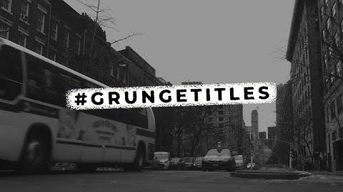 Grunge Titles & Lower Thirds After Effects Templates
