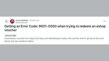 [Fix] Fix Nintendo Error Code: 9001-0050 & 9001-0055