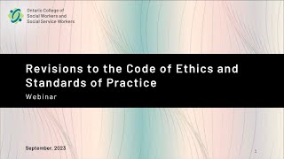Revisions to the Code of Ethics and Standards of Practice - Webinar Net Worth