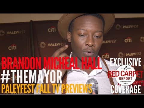 Brandon Micheal Hall #TheMayor interviewed at the ABC series 'The Mayor' preview at PaleyFest