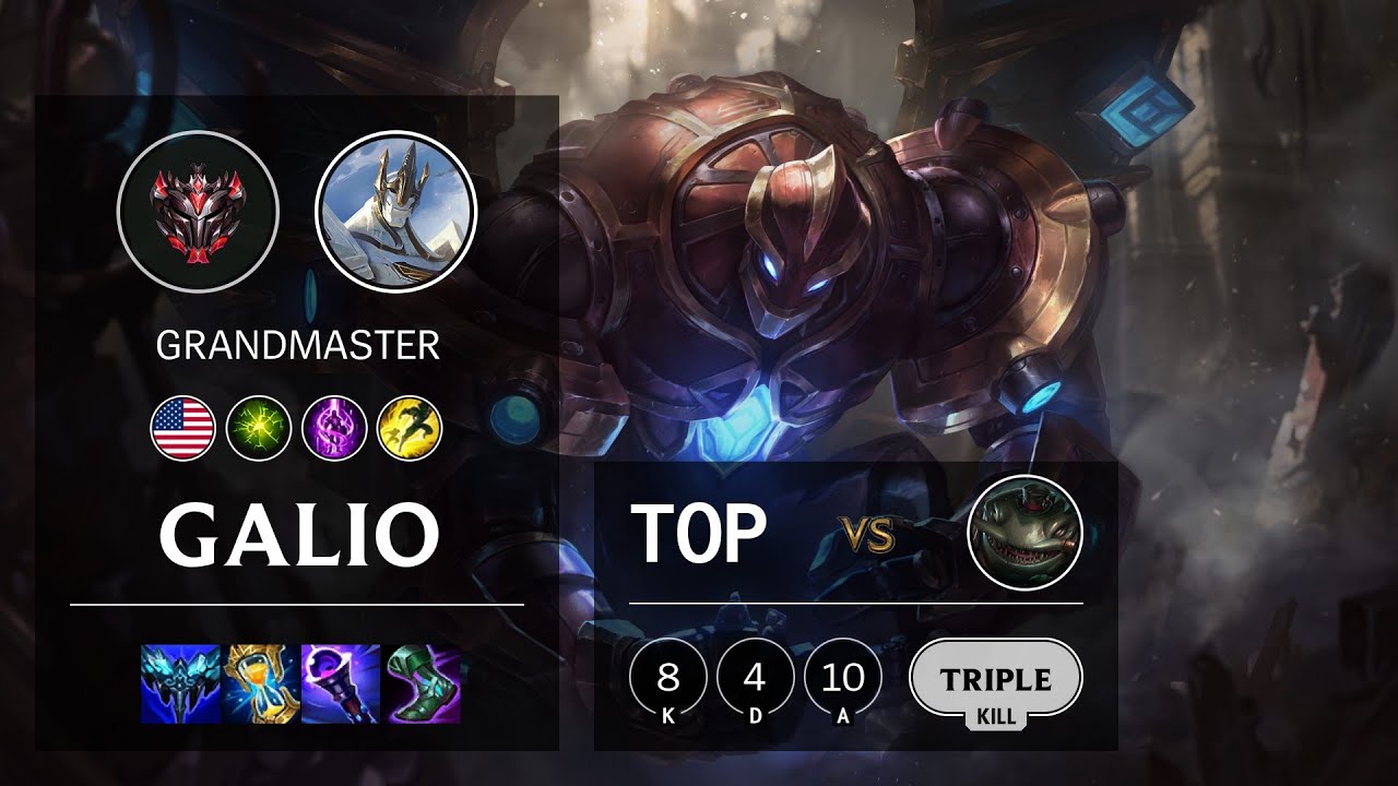 Galio Top vs Tahm Kench - NA Grandmaster Patch 11.15