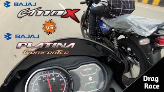 Bajaj CT 110X BS6 Vs Bajaj Platina 110 BS6 | Drag Race | Unbelievable Results | UP65 Racers