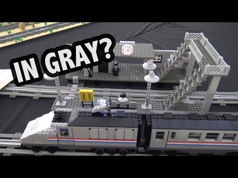 LEGO Trains Recreated in Grayscale