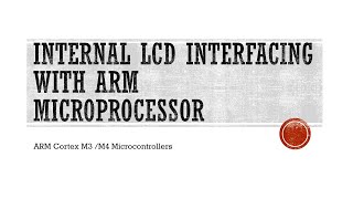 Internal LCD Interfacing with ARM Microprocessor - in Urdu