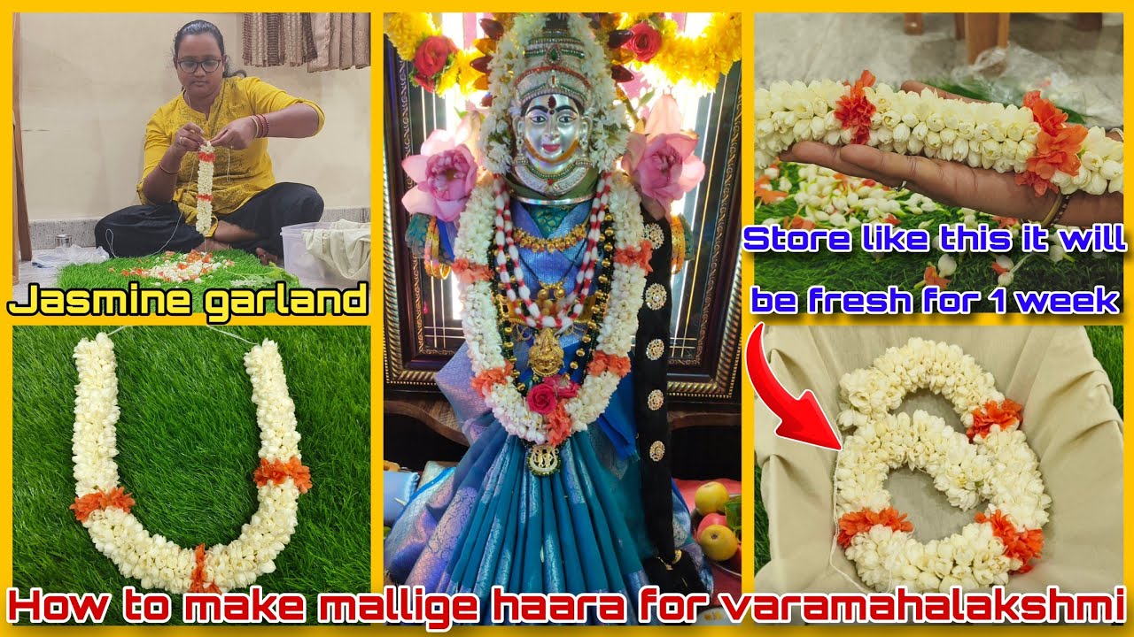 ವರಮಹಾಲಕ್ಷ್ಮಿಗೆ ಕಡಿಮೆ ಬೆಲೆಯಲ್ಲಿ ದುಂಡು ಮಲ್ಲಿಗೆ ಹಾರ ಮಾಡುವುದು ಹೇಗೆ?ಹಾರವನ್ನು ಈರೀತಿ ಇಟ್ಟರೆ 1 ವಾರ ಹಾಳಾಗಲ್ಲ!