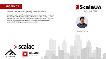 Tomasz Godzik at #ScalaUA - Metals LSP Server - growing the community