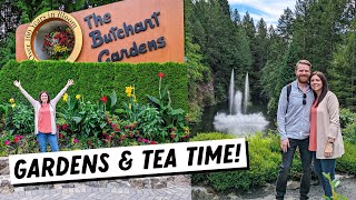BUTCHART GARDENS & Afternoon Tea, Victoria BC | Exploring the Botanical Gardens