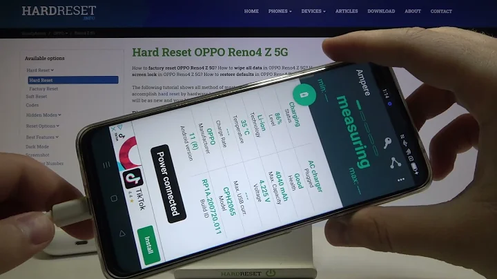 How to Check Battery Info Ampere App on Oppo Reno 4Z 5G?