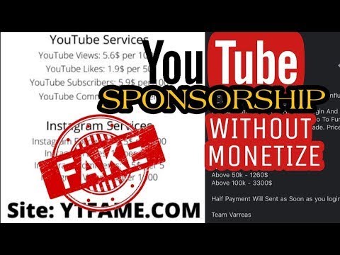 How to get sponserships on youtube !