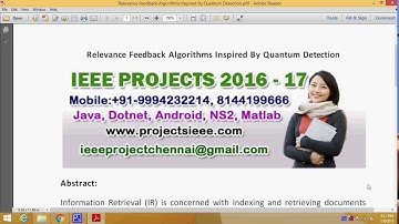 Relevance Feedback Algorithms Inspired By Quantum Detection
