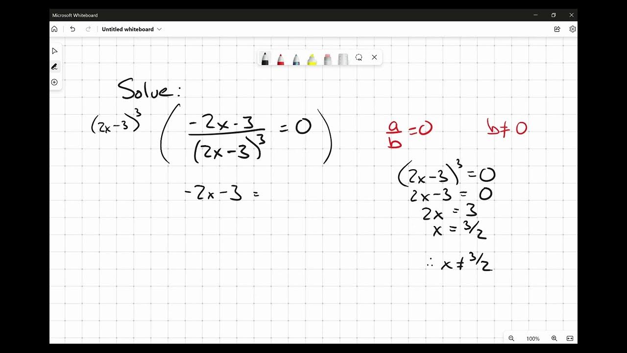 Solve negative two x minus three divided by two x minus three cubed