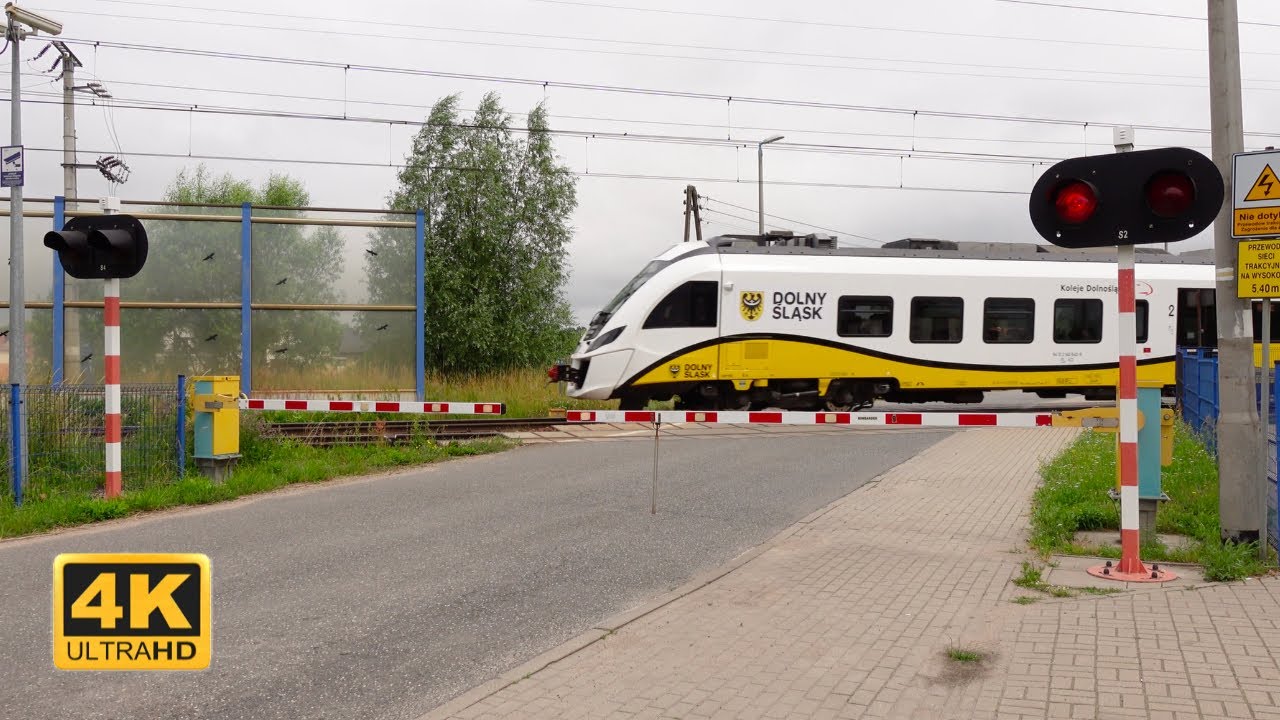 Przejazd Kolejowy - Jaśkowice Legnickie | Railroad Crossing ★ 4K ★