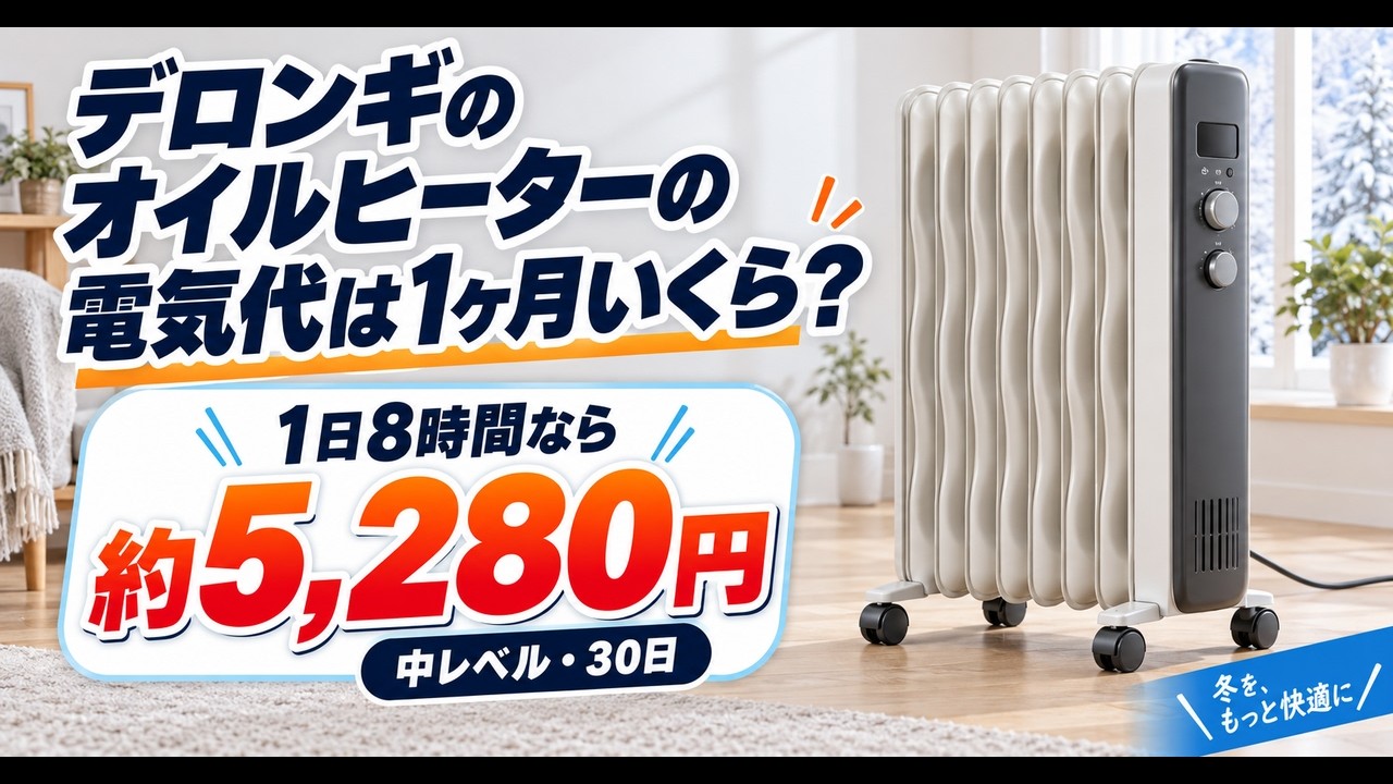デロンギのオイルヒーターは電気代が1ヶ月で高い？寿命と暖まらない