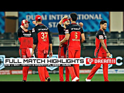 Dream 11 IPl 2020 SRH Vs RCB 3rd Match Highlights