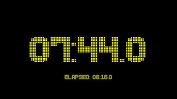 16 minutes and 0 seconds countdown timer with 1 fractional digits accuracy