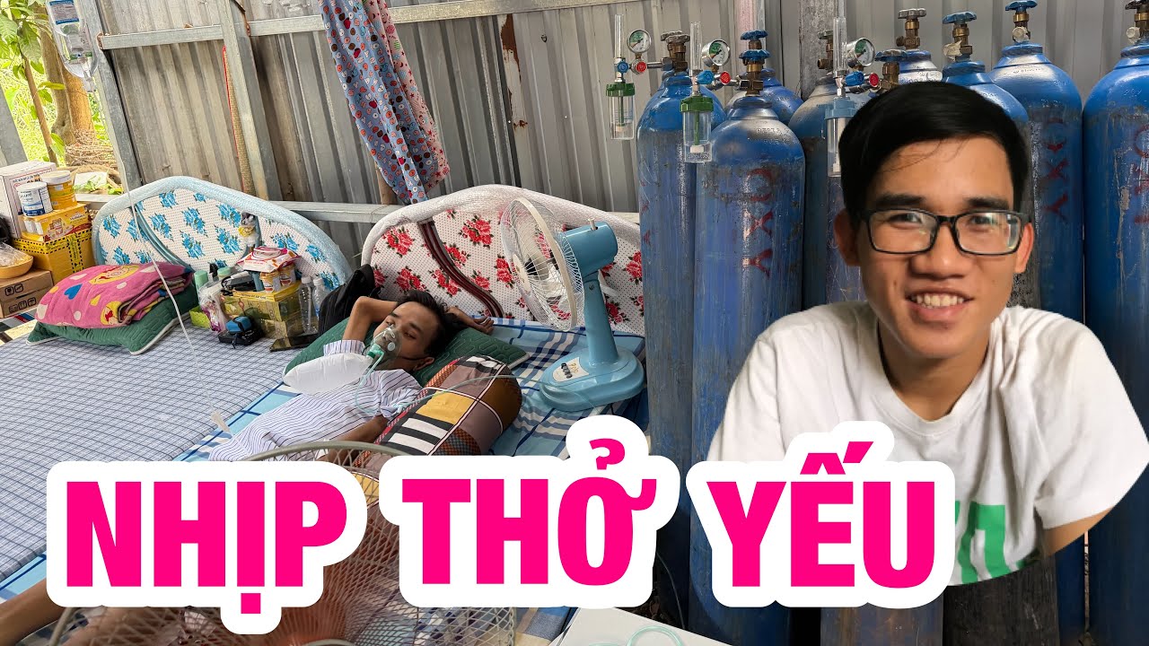 Đức mồ côii bệnh phổi trắng tim đập thấp cạn kiệt sức khoẻ thở oxy ngày đêm