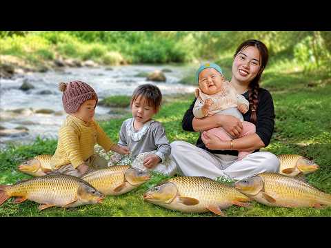 Duong Family Harvesting Giant Stream Fish to Make Rich-Flavored Smoked Salted Fish | Village Life