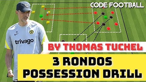 Possession-transition exercise with 3 rondos! By Thomas Tuchel!