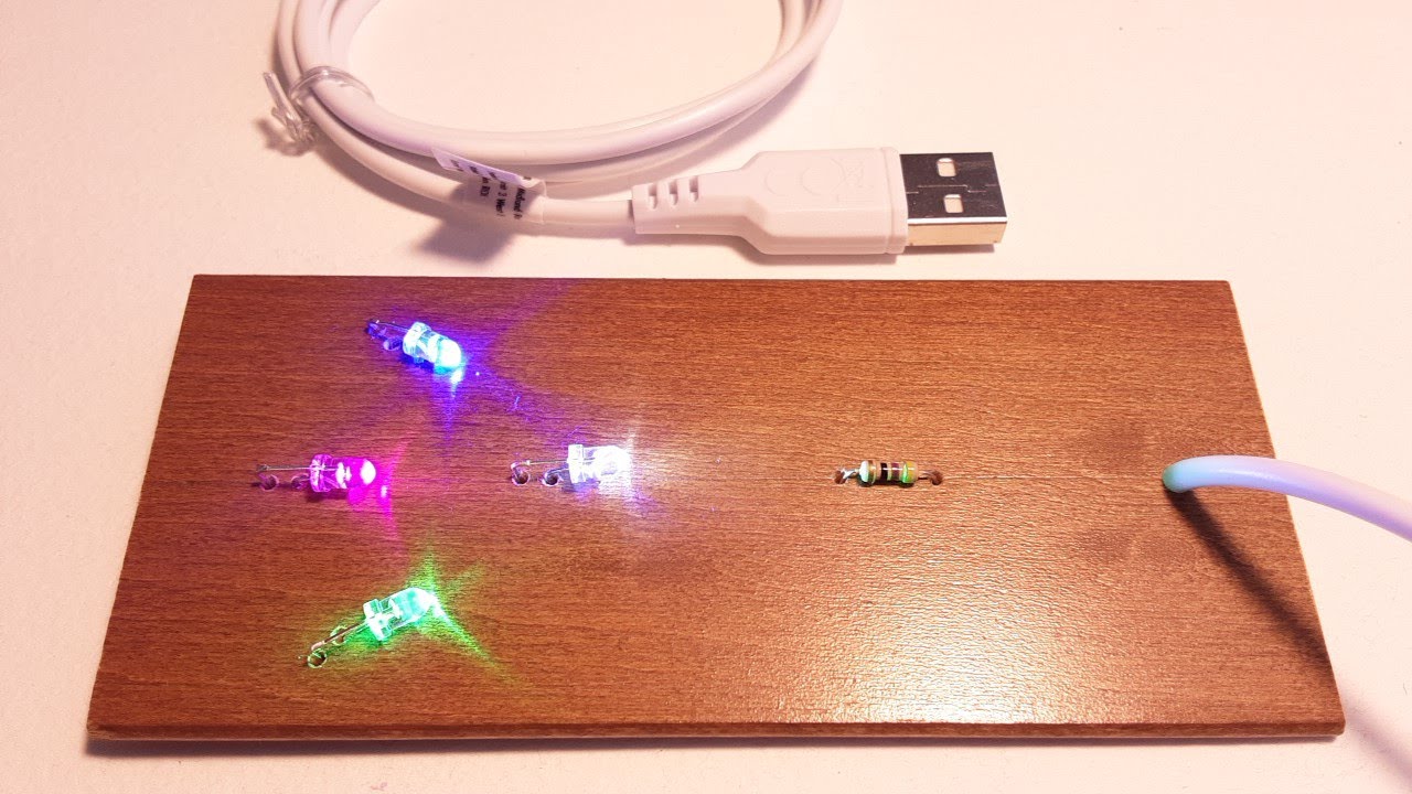 Como conectar led a usb Como conectar luces led usb Calculo de la