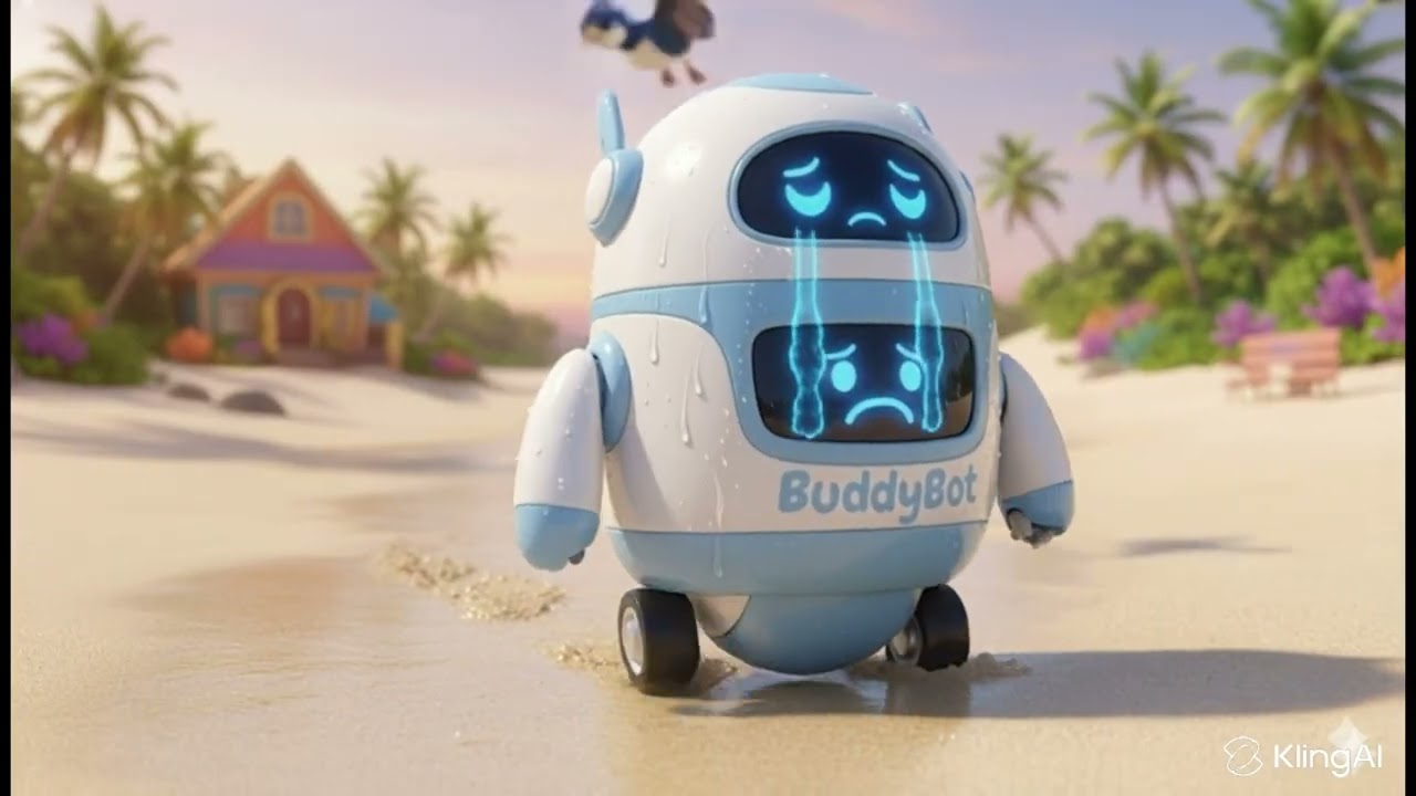 👉 BuddyBot Goes to the Beach 🌊🤖 | Fun Dolphin Fact!