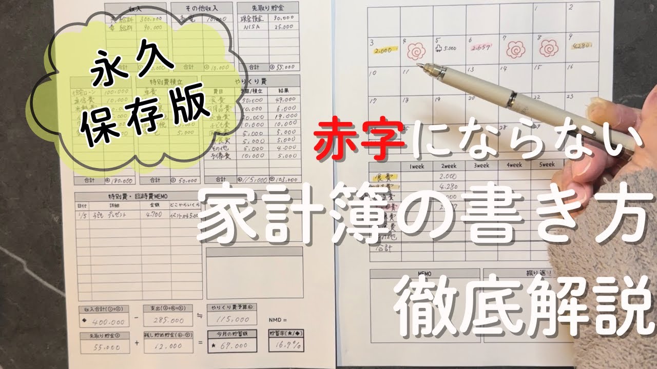 【家計管理】赤字にならない家計簿の書き方 | 年間100万円以上貯金 | 家計簿フォーマット公開 | 袋分け管理 | 4人家族 | 30代ワーママ |