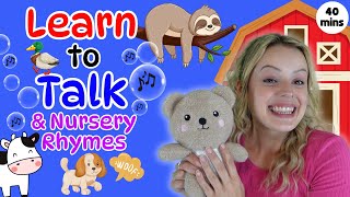Learn To Talk First Words, Gestures, Animals & Nursery Rhymes - Toddler Learning Video  - Miss Katie screenshot 3