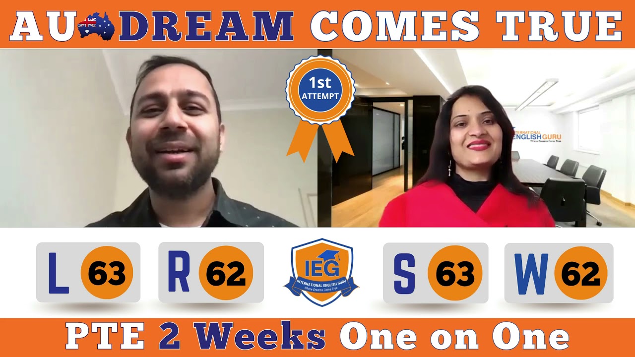 Santosh scored 6.5 each in 1st Attempt with IEG PTE Online Course | International English Guru