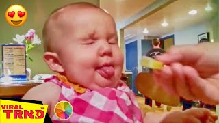 Babies Eating Lemons 🍋  for The First Time Compilation Funniest Kids Reactions 2018 | Viral TRND