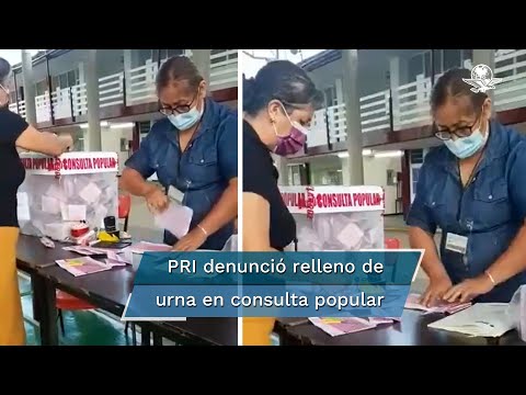 INE investiga relleno de urna durante consulta popular en Veracruz