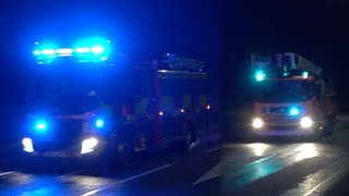 Preston Aerial Ladder Platform + Technical Rescue Pump Responding - Lancashire Fire & Rescue Service