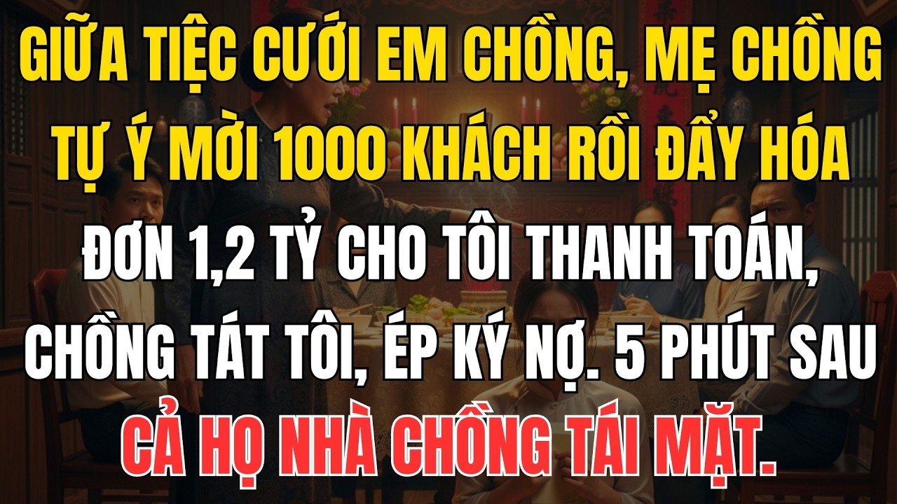 Giữa Tiệc Cưới Em Chồng, Mẹ Chồng Tự Ý Mời 1000 Khách Rồi Đẩy Hóa Đơn 1,2 Tỷ Cho Tôi Thanh Toán