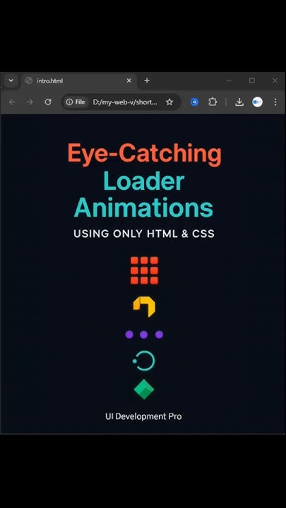 Create Eye Catching Loader Animations Using Only HTML and CSS - YouTube