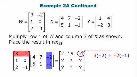 Algebra 2: Multiplying Matrices Video Part 1