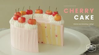 :      : Cherry vertical layer cake Recipe - Cooking tree *Cooking ASMR