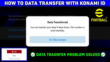 How To Data Transfer in eFootball 2025 l Data Transfer Problem