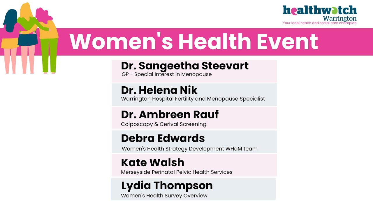 Healthwatch Warrington Women's Health Event 2023 YouTube