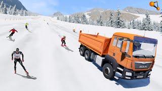 ЛЫЖНЯ СМЕРТИ! ФУРА НА ГОРНОЛЫЖНОМ СПУСКЕ | BeamNG.drive