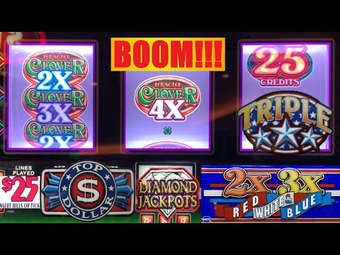 BIG WINS on TOP NOTCH CLOVER! $50 spins on Top Dollar! Diamond Jackpots Double Spin! #slots
