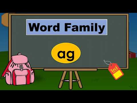 Word Family Ag Ag Word Ending 