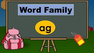 Word Family ag| ag word ending Profile