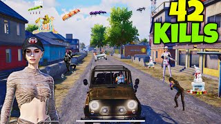 WOW!!!😍😇new gameplay with mummy set 42 kills😯🔥|pubg mobile Bgmi!!