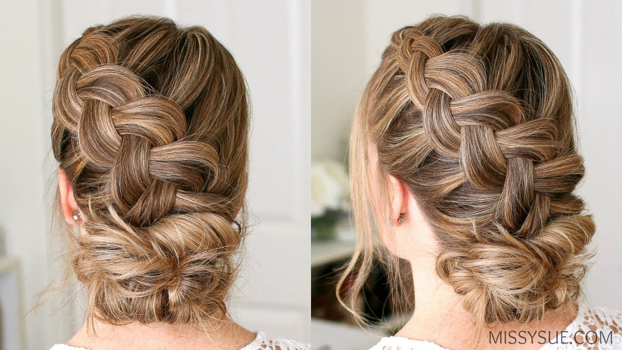 Wonderful DIY braid into bun hairstyle
