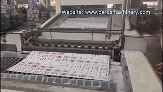 PK108-110 Fully Automatic Playing Card Slitting Collating Machine And Cellophane&Paper Box Packing